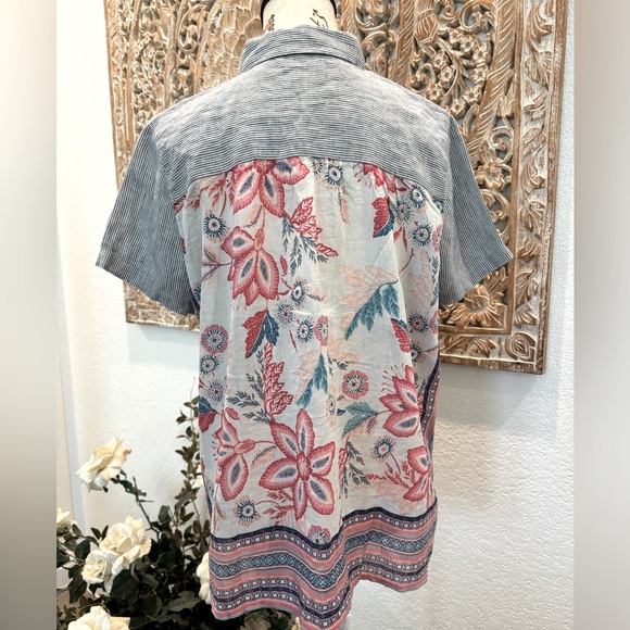 J. Jill Button Down Shirt Sleeve Shirt- SP - Picture 1 of 9